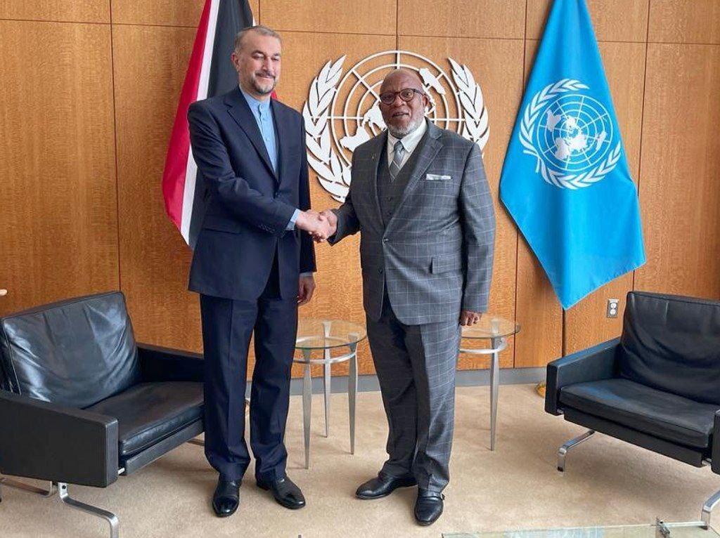 دیدار رئیس مجمع عمومی سازمان ملل متحد با امیر عبداللهیان