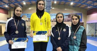 دختر یزدی قهرمان مسابقات آزاد شمشیربازی جوانان