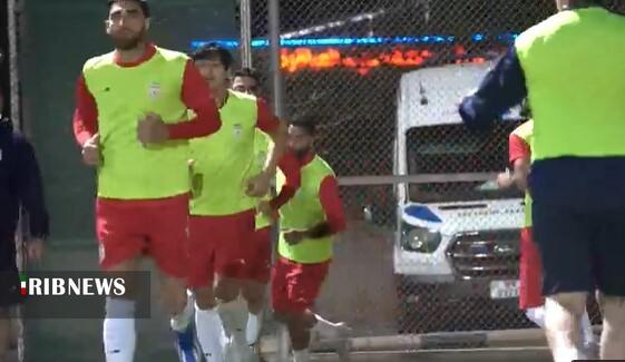 آخرین تمرین تیم ملی قبل از بازی با قطر