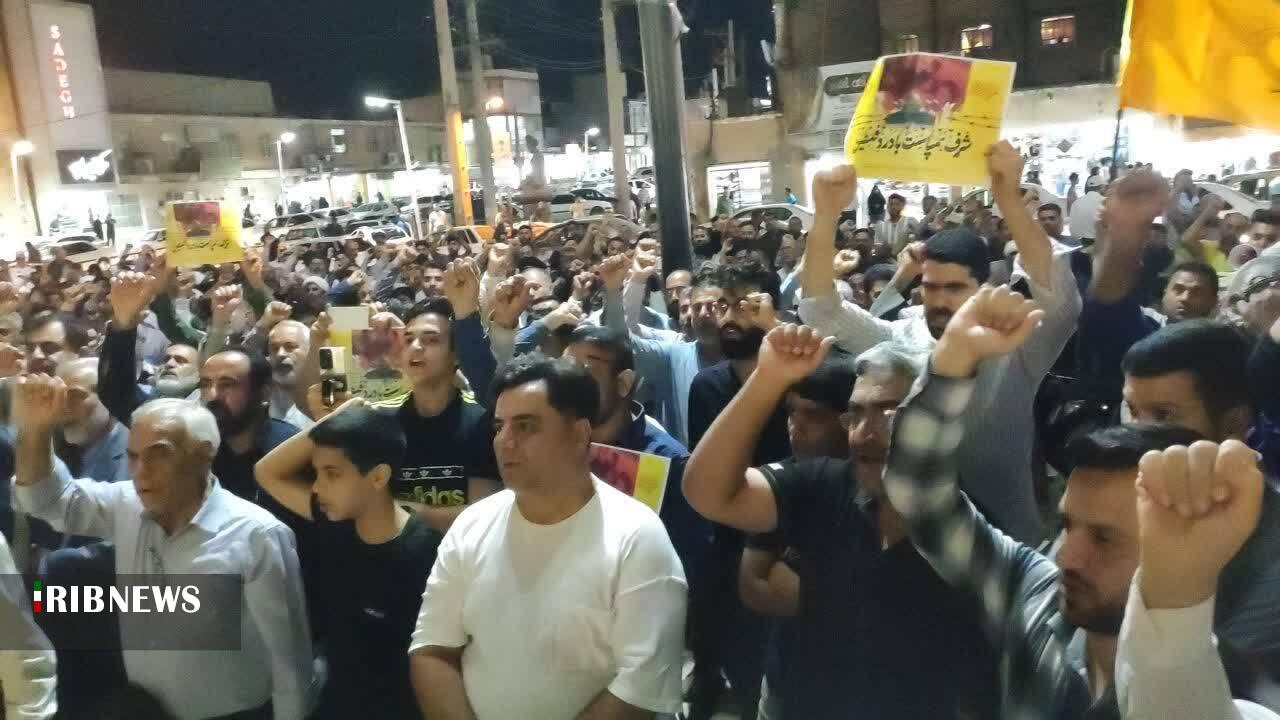 تجمع گسترده مردم ماهشهر در محکومیت جنایات اسرائیل