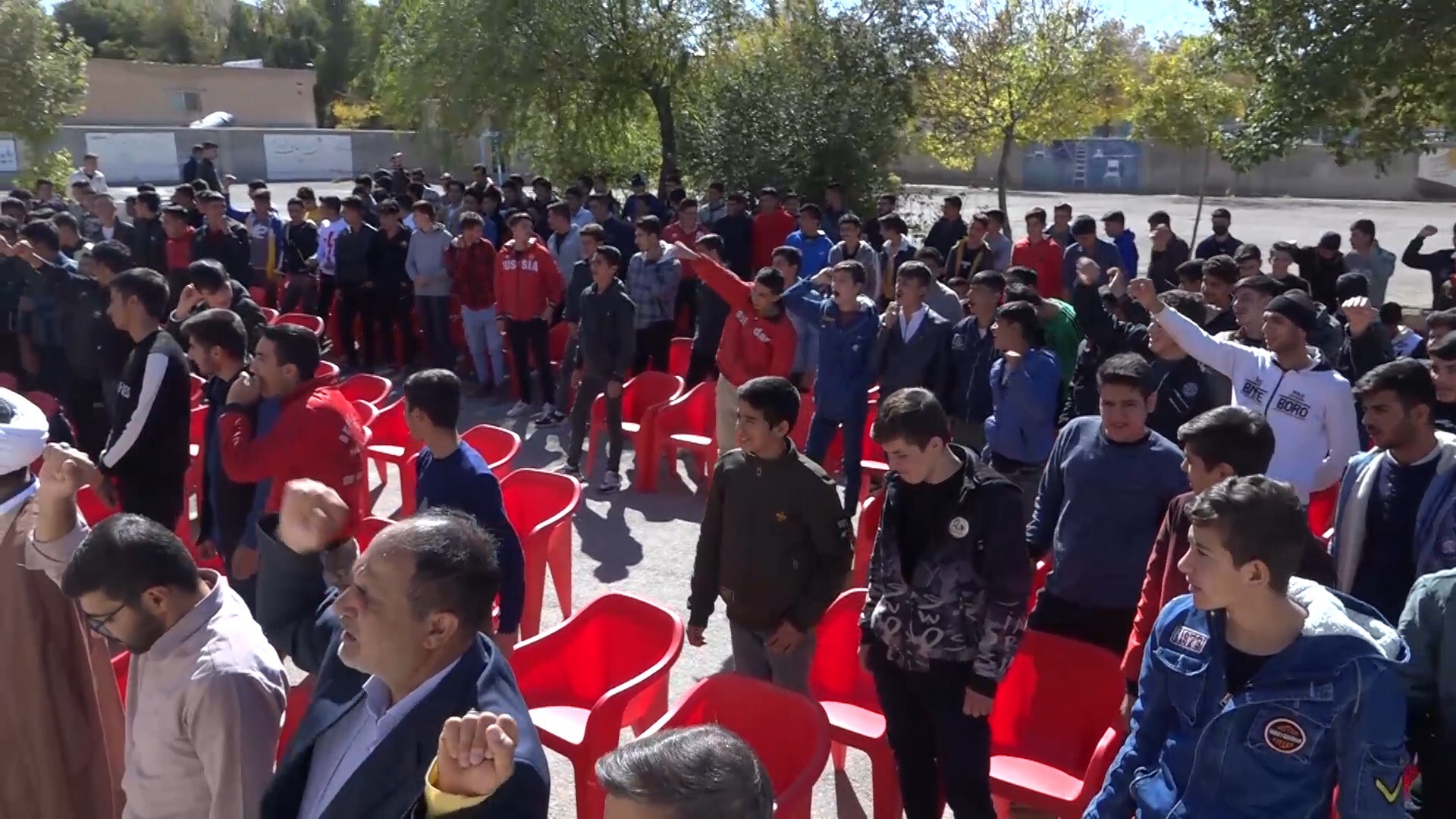 تجمع دانش آموزان بویین میاندشتی در محکومیت رژیم صهیونیستی