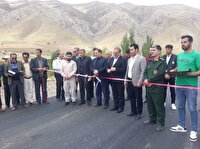 افتتاح راه دو روستای  شهرستان باروق