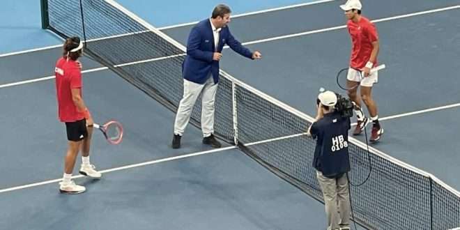 قضاوت عادل برقعی در دیدار نهایی تنیس بازی های آسیایی