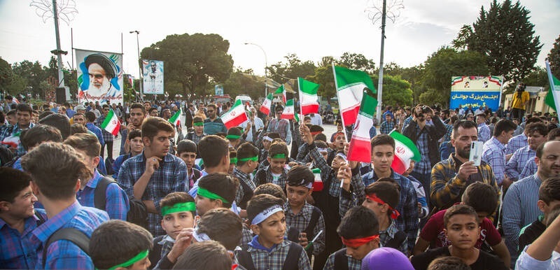اجتماع هزارنفری جوانان نقش آفرین گام دوم انقلاب در امیدیه