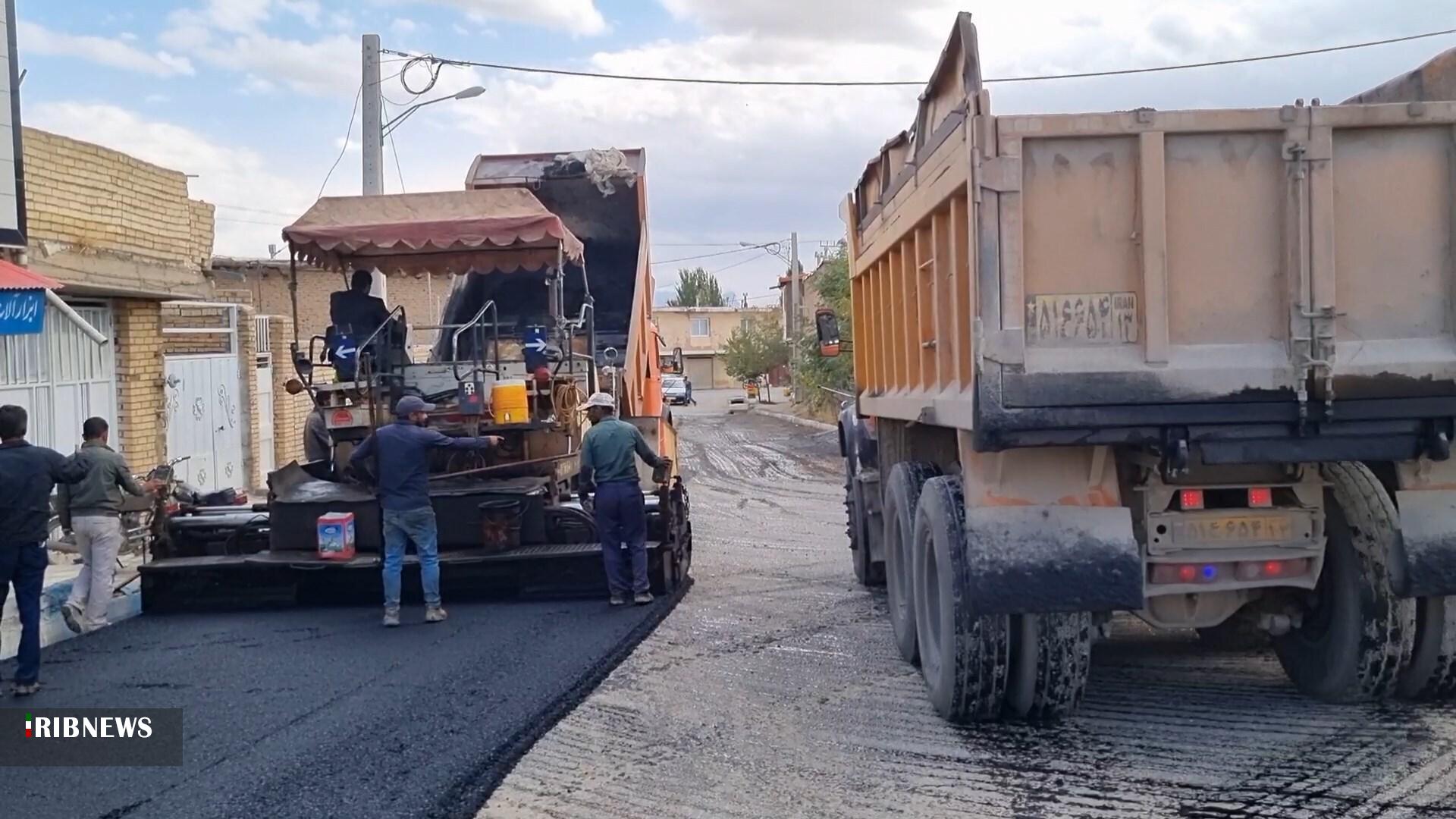 آسفالتِ برخی راههای روستایی