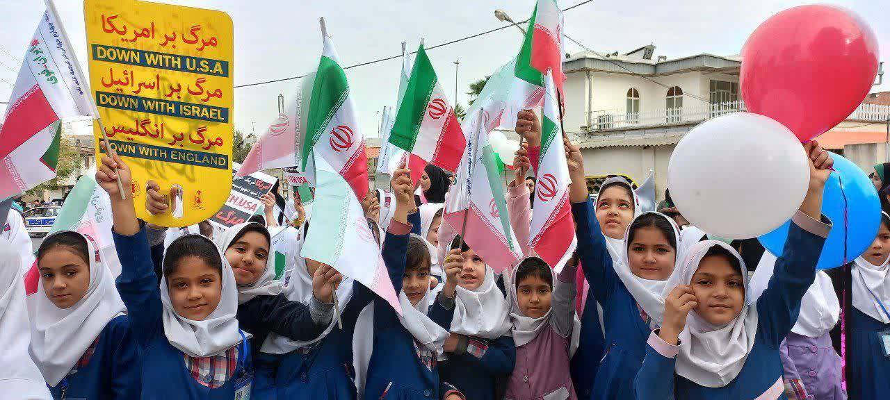 جلوه‌های ویژه از راهپیمایی ۱۳ آبان در گلستان