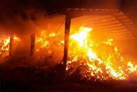 آتش سوزی در انبار علوفه در چایپاره