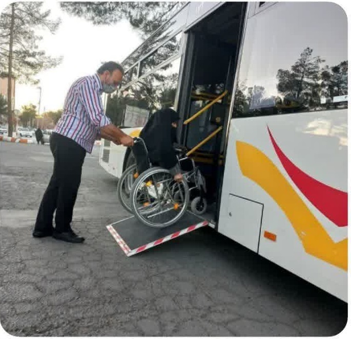 تجهیز اتوبوس‌های درون شهری به تجهیزات مناسب سازی معلولان
