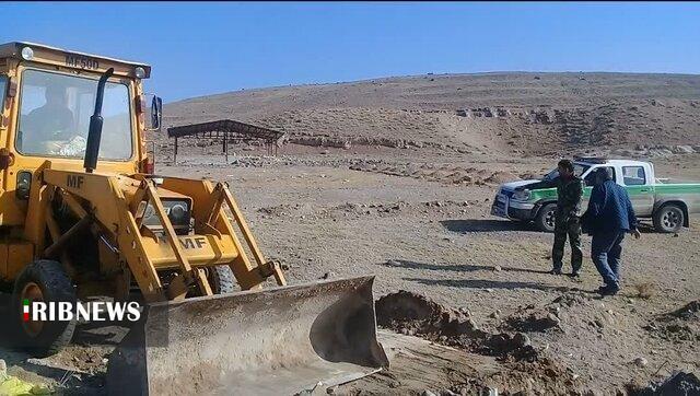 رفع تصرف  ۱۳۵۶ متر مربع از اراضی ملی در تبریز