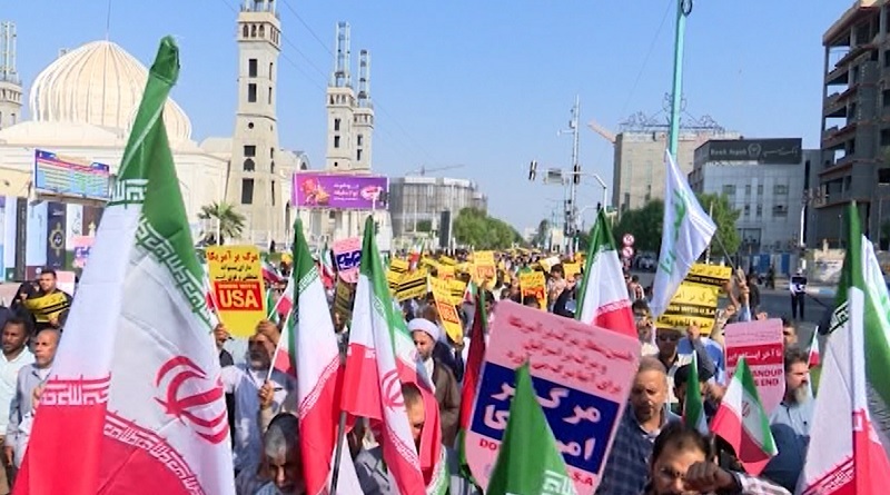 راهپیمایی هرمزگانی‌ها در حمایت از مردم مظلوم غزه