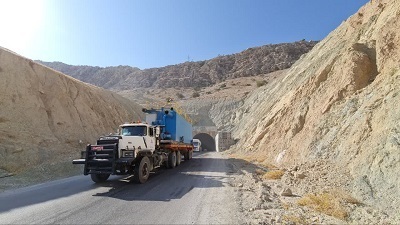 جابجایی ایمن دکل ۱۰۲ از مسجدسلیمان به اهواز