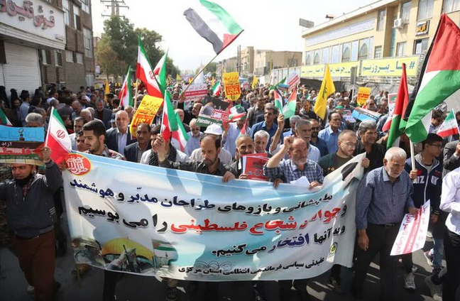 تظاهرات مردم استان مرکزی در حمایت از فلسطین