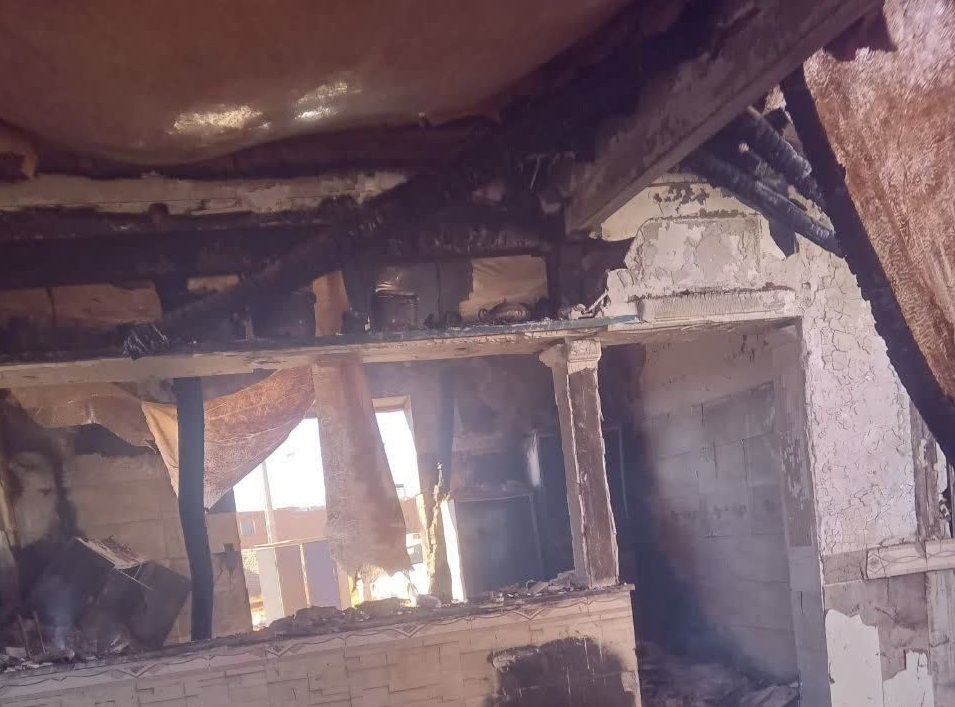 آتش گرفتن یک خانه در روستای چهار تخته کوک بخش رخ
