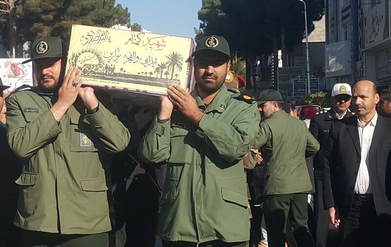 پیکر شهید گمنام دفاع مقدس در تربت‌حیدریه تشییع شد