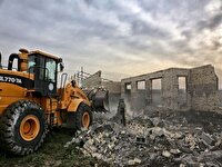 قلع و قمع  ۱۶۰ سازه غیرمجاز در روستای «بهار» مشهد