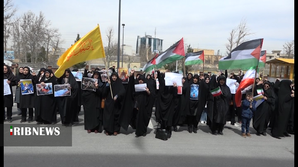 تجمع بانوان و پرستاران همدانی در حمایت از بانوان و کودکان غزه