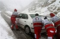 امدادرسانی هلال‌احمر قزوین به ۴۱۶ خانوار در برف و کولاک 