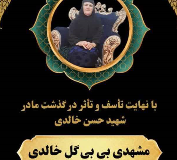 مادر شهید والامقام حسن خالدی زاده به فرزندش پیوست