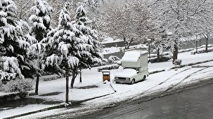 بارش برف در همدان