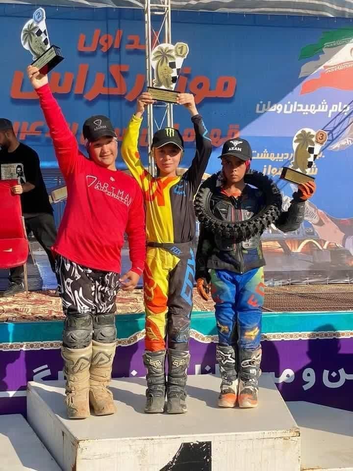 قهرمانی دختر اسفراینی در موتور کراس ایران