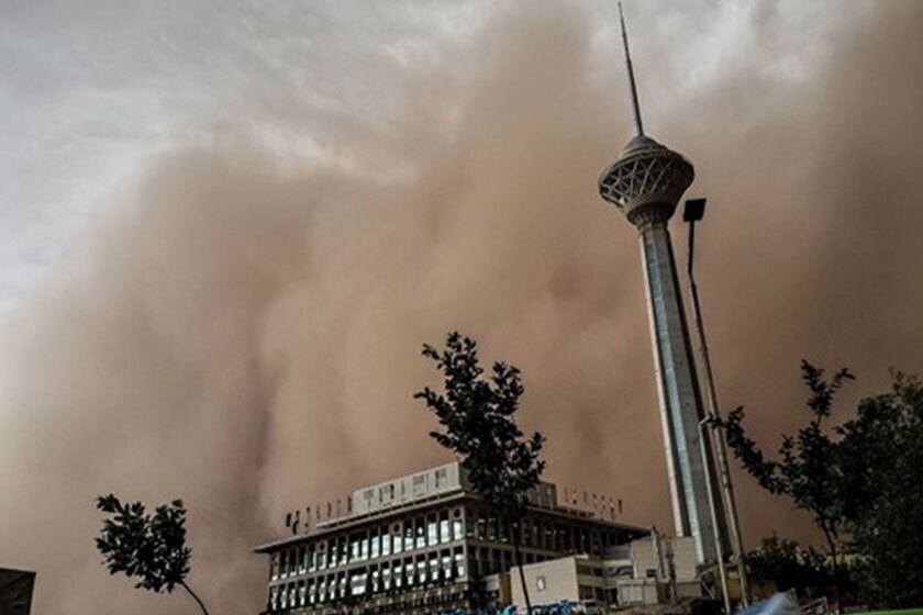 **وزش باد خیلی شدید و احتمال وقوع طوفان در تهران