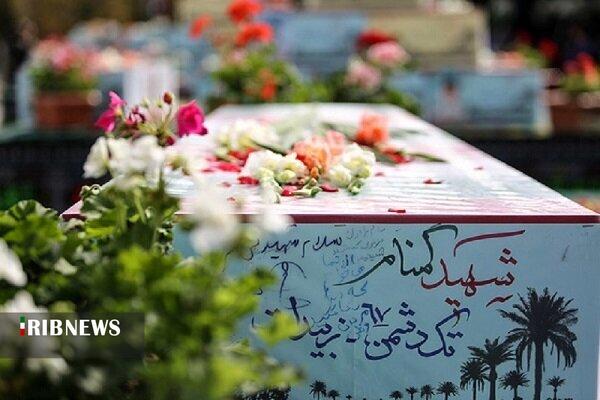 پیکر مطهر ۶ شهید گمنام دفاع مقدس در تهران تشییع و خاکسپاری می‌شود