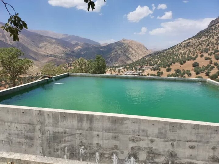 تأمین آب اراضی کشاورزی روستای سرتنگ محمودی