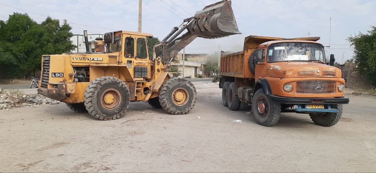 جمع آوری افزون بر ۲ هزار سرویس نخاله از سطح شهر خرمشهر