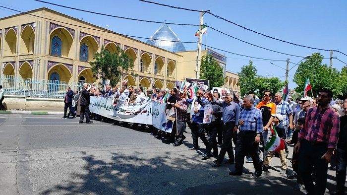 راهپیمایی انزجار مردمی علیه جنایات صهیونیست‌ها در رفح در ارومیه