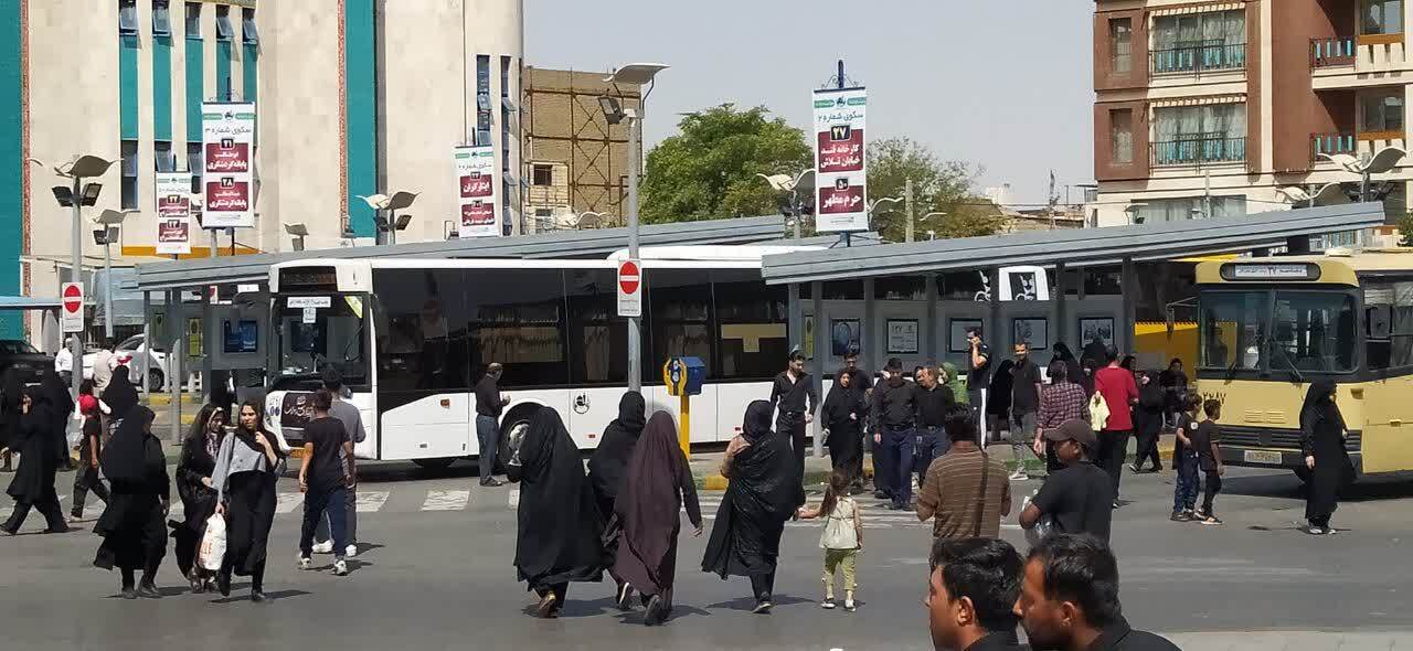 سرویس‌دهی صلواتی اتوبوسرانی در مشهد در سالروز رحلت امام خمینی (ره) و روز دحوالارض