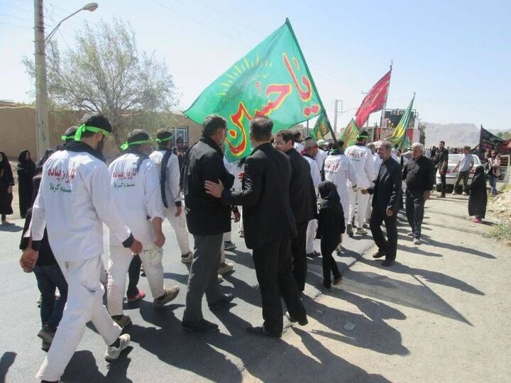 مراسم بدرقه کاروان پیاده کربلادرمشهد