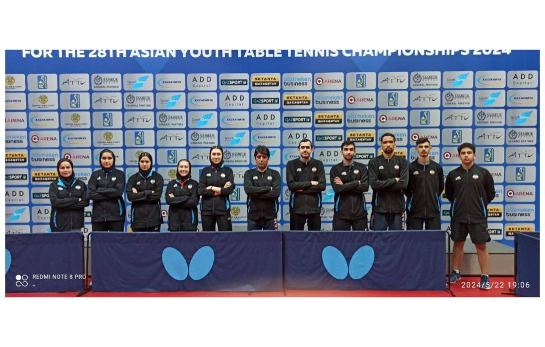 پیروزی جوانان ایران در تنیس روی میز آسیای میانه