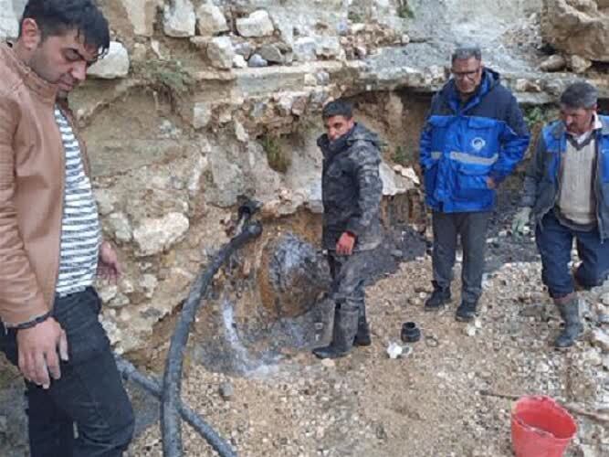 تاسیسات آب شرب روستای قرنقوی چالدران دچار خسارت شدند