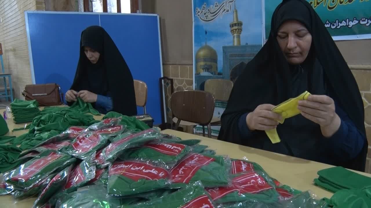 آماده سازی یکهزار و ۲۰۰ دست لباس شیرخوارگان حسینی در میبد