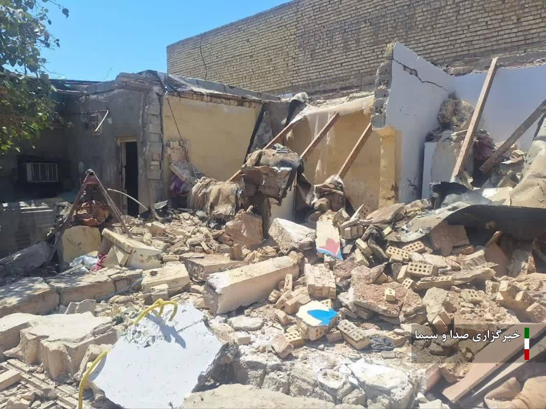 انفجار گاز در منزل مسکونی در درویشیه شهرستان کارون