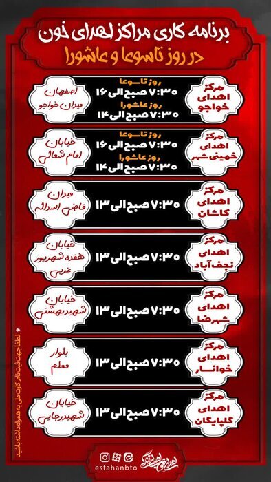 اهدای خون عزاداران حسینی در روز تاسوعا