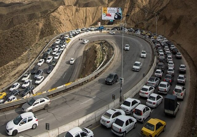 ترافیک سنگین در جاده‌های خروجی مازندران