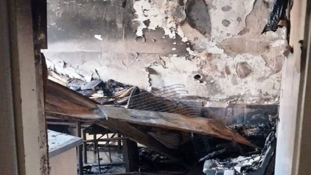 مهار آتش‌سوزی در بیمارستان شهید بهشتی مراغه