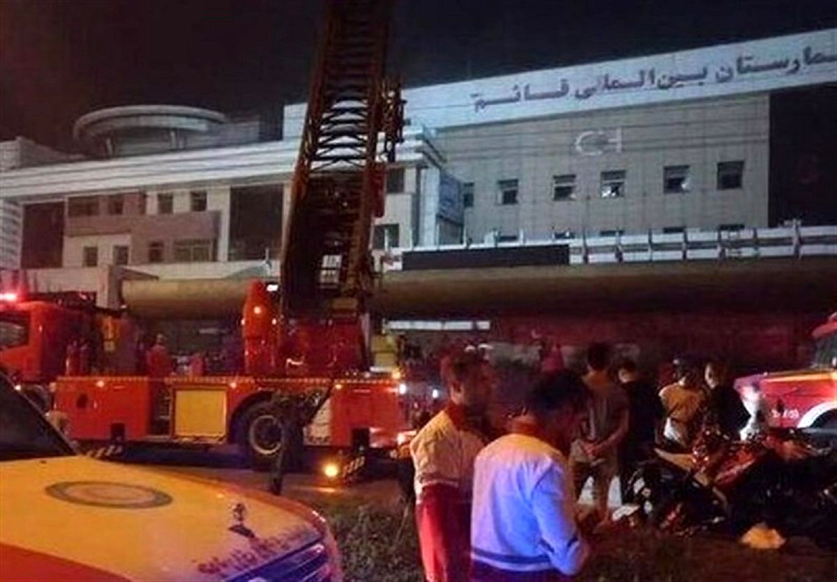 آتش سوزی بیمارستان رشت به دلیل اشکال الکتریکی
