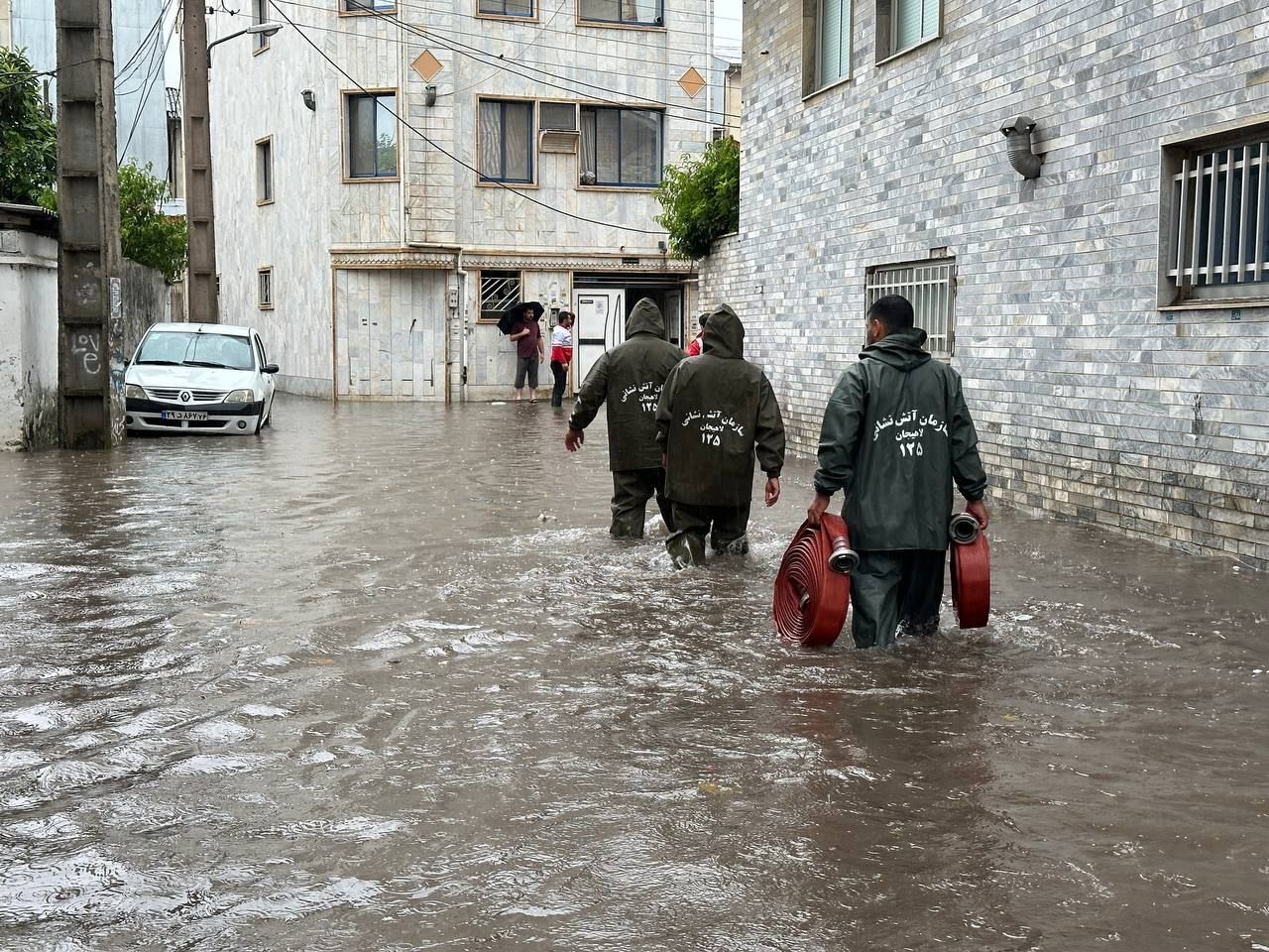 بارش شدید باران در لاهیجان خسارت جانی نداشت