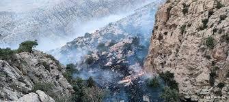آتش سوزی کوههای خامی در شهرستان گچساران