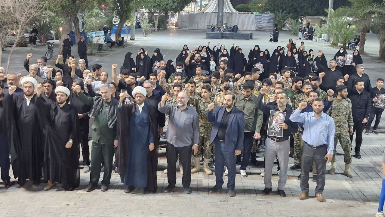 تجمع مردم آبادان خرمشهر در محکومیت ترور شهید هنیه