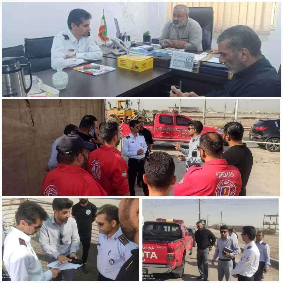 خدمات‌رسانی آتش‌نشانان شیرازی در مرز شلمچه