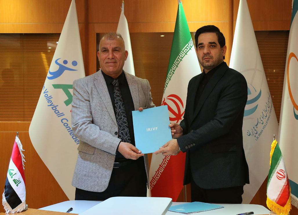 امضای تفاهم‌نامه همکاری فدراسیون‌های والیبال ایران و عراق