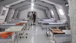 استقرار بیمارستان‌های صحرایی در مرز مهران