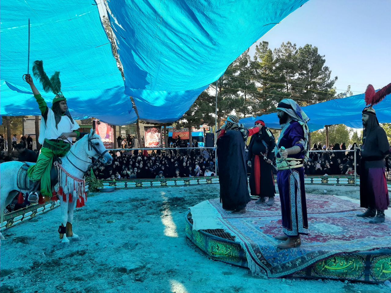 مراسم تعزیه خوانی در بقعه امامزاده سید عبدالله جغتای