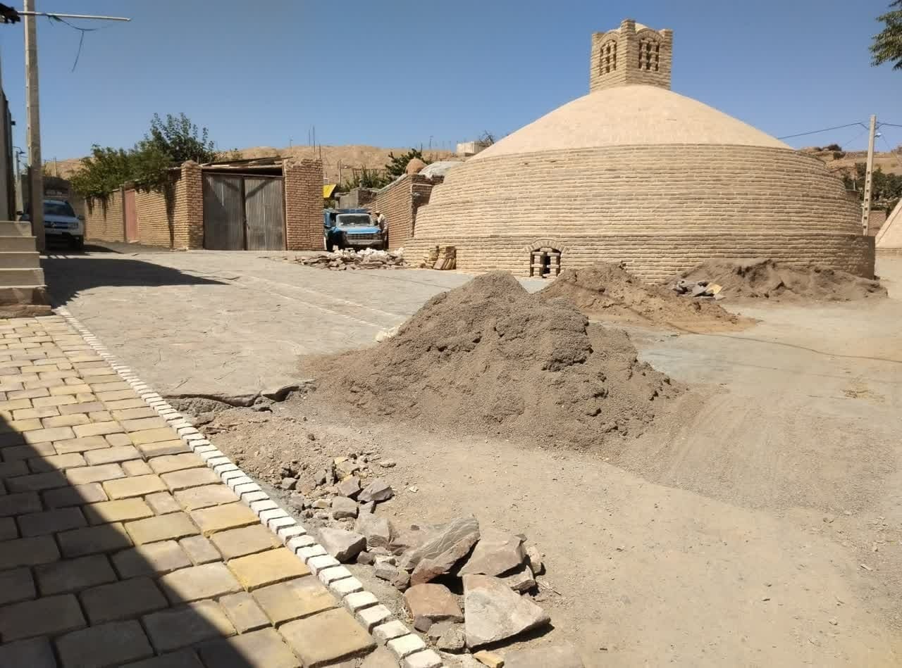 محوطه‌سازی آب انبار روستای بسکاباد قاینات