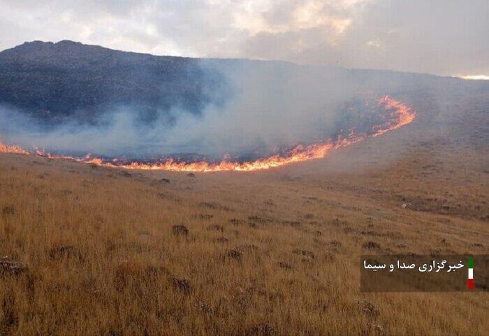 خسارت ۵۰ میلیارد ریالی آتش سوزی به مراتع بوکان