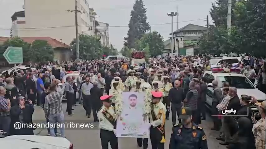 وداع مردم قدرشناس چالوس با دلاور نیروی انتظامی