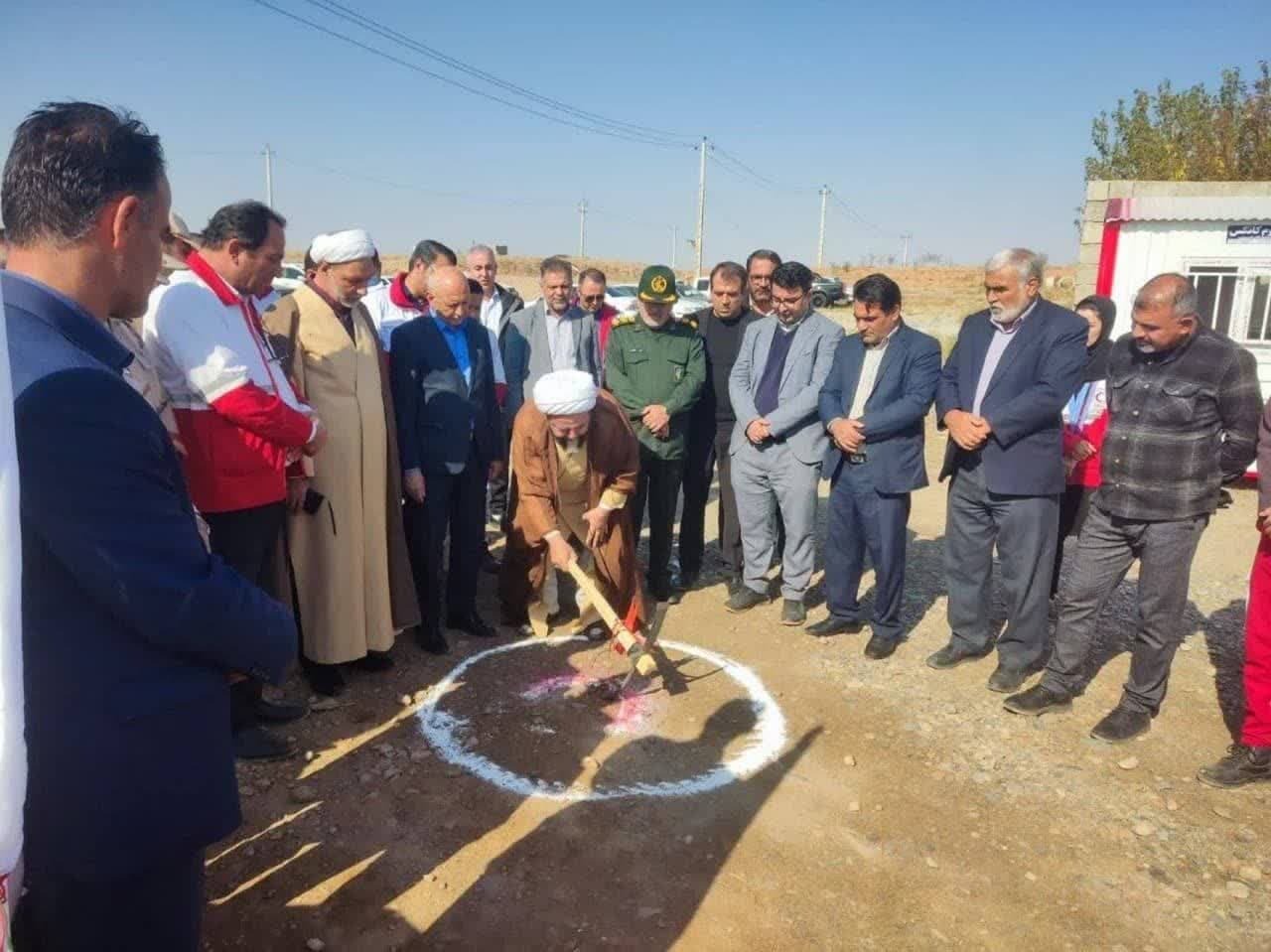 کلنگ احداث پایگاه امداد جاده‌ای سه راهی سد ارس ماکو به زمین زده شد